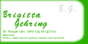 brigitta gehring business card